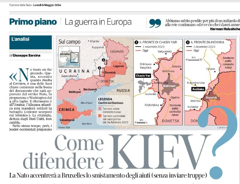 « Comment protéger Kyiv ? - Corriere Della Sera italien. 
